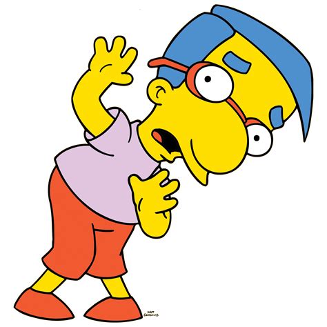 milhouse no glasses|simpsons kid with glasses.